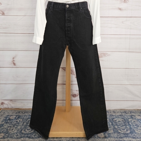 Levi's 501 Original Fit Jean in All Nighter Black Men's Size 40 x 30 - Picture 4 of 13